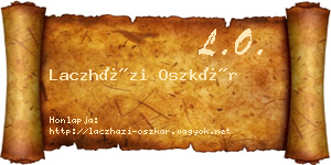 Laczházi Oszkár névjegykártya