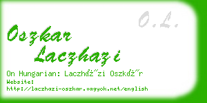 oszkar laczhazi business card